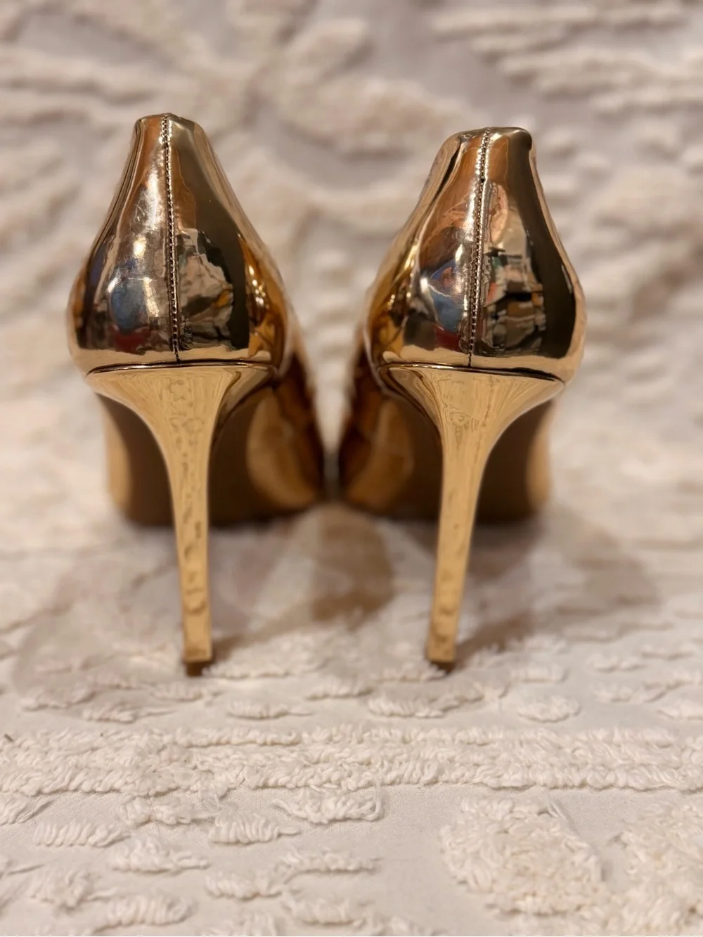 INC International Concepts Metallic Gold Pointed-Toe Stiletto Pumps 688